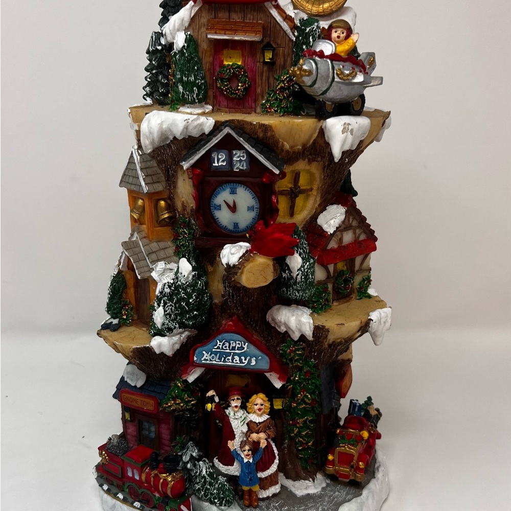 Charming Christmas Santa's Airport Firehouse Resin Tree House By Jaimy Treehouse